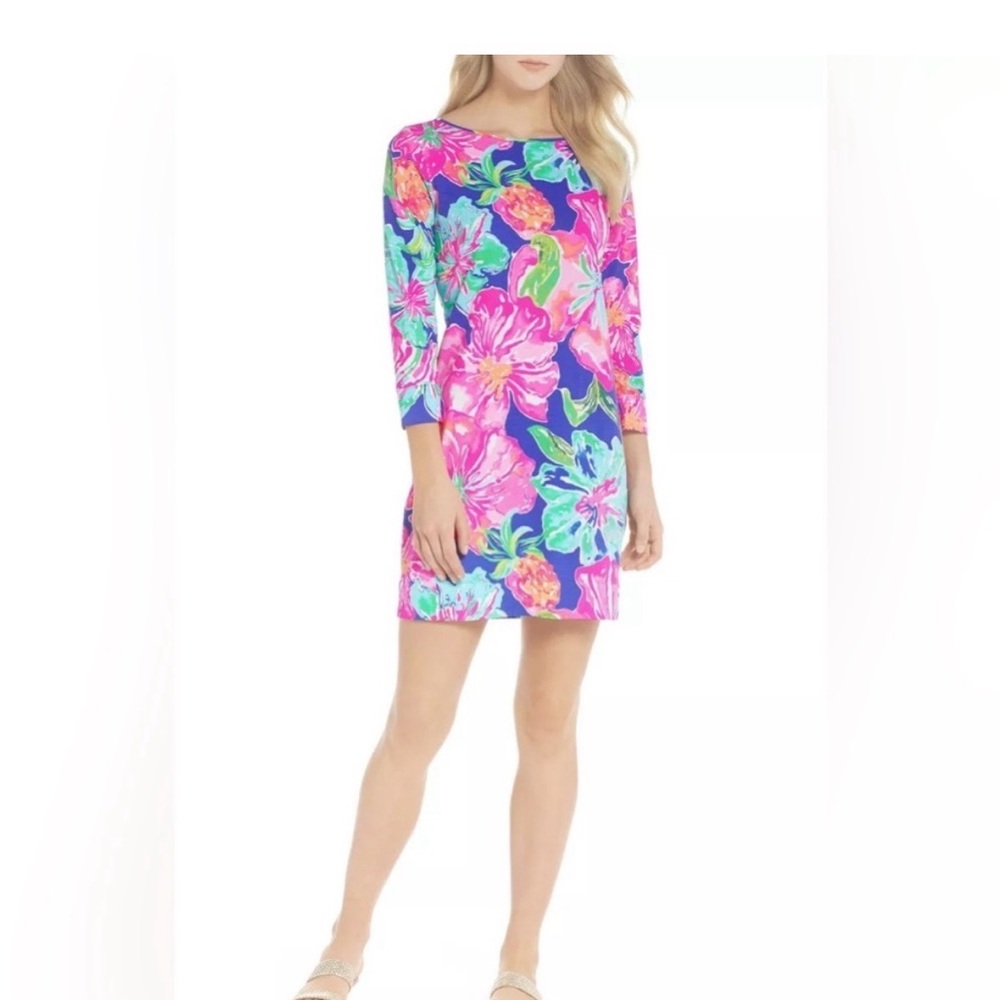 Lilly Pulitzer Pink, Yellow & Aqua Floral Top